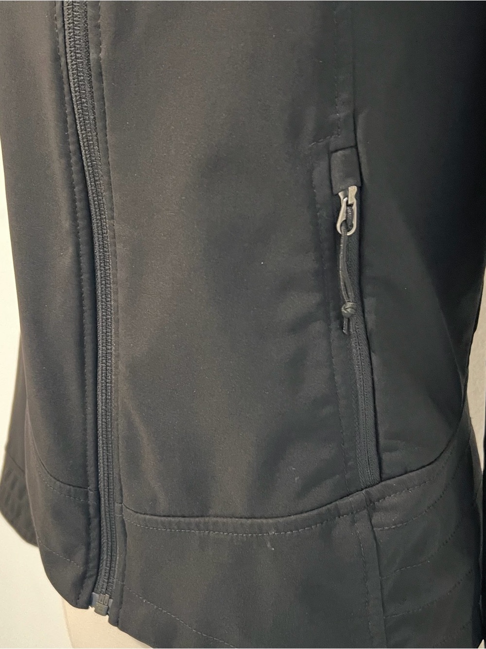 The North Face WindWall Soft Shell Jacket Black Fleece Lined Full Zip XS - Picture 8 of 11